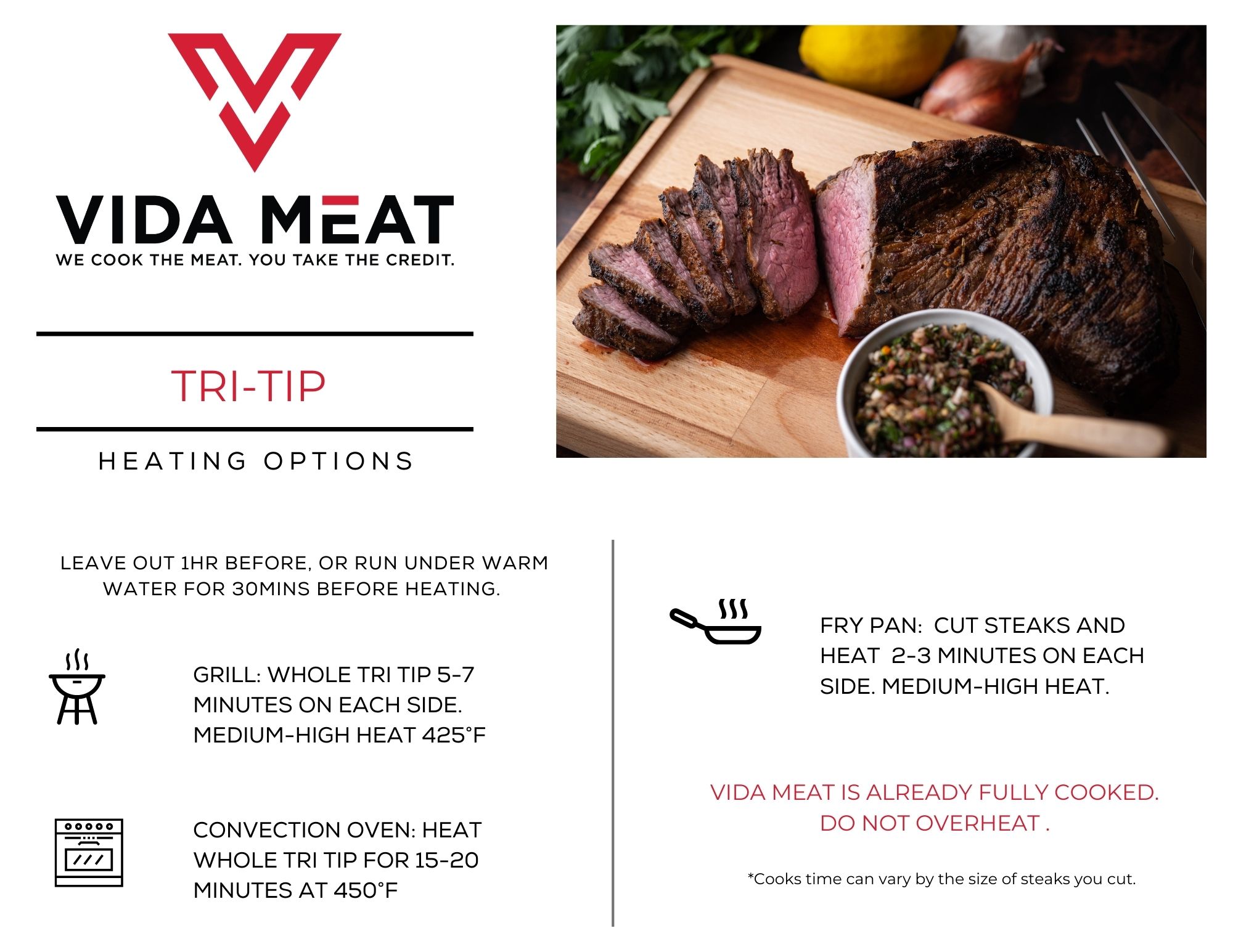 Vida Meat Tri Tip Instructions